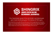 Shingrix Vaccination Reminder Card