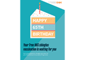 Shingles National Immunisation Programme Eligibility Birthday Card (Age 65)